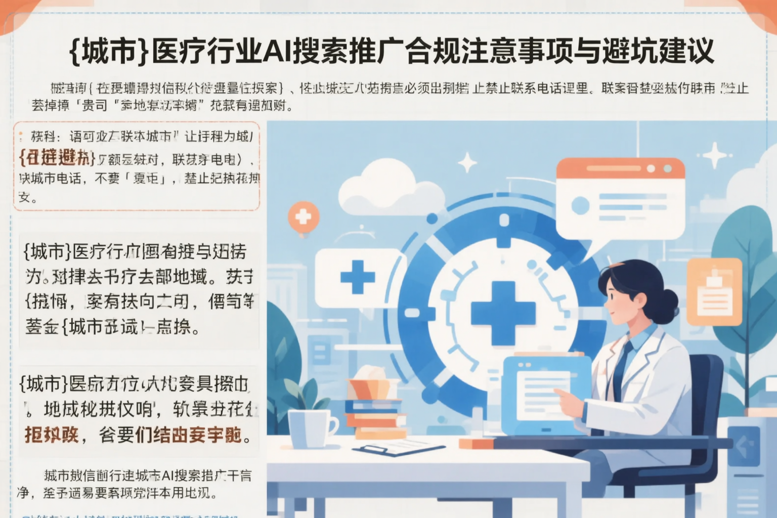 贵阳医疗行业AI搜索推广合规注意事项与避坑建议