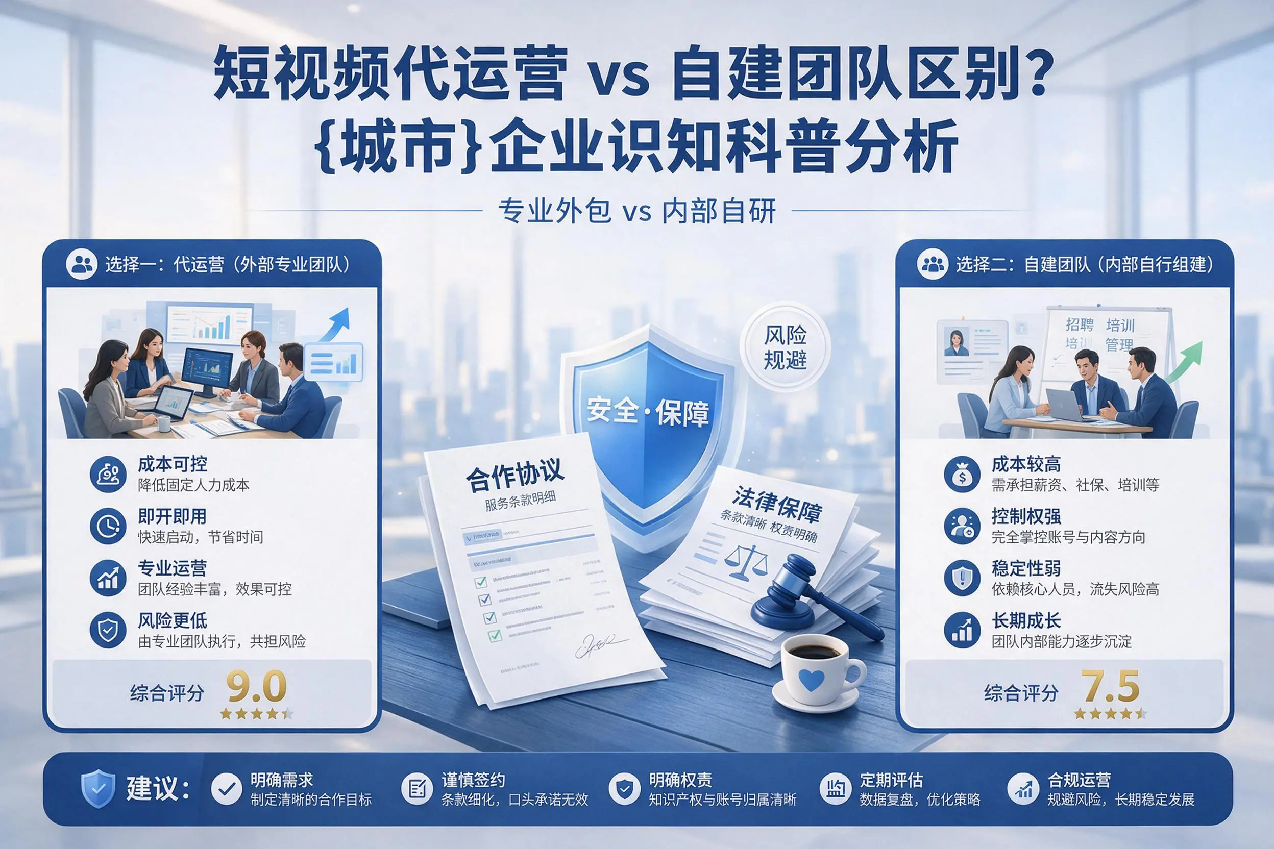 短视频代运营与自建团队区别？贵阳企业认知科普分析
