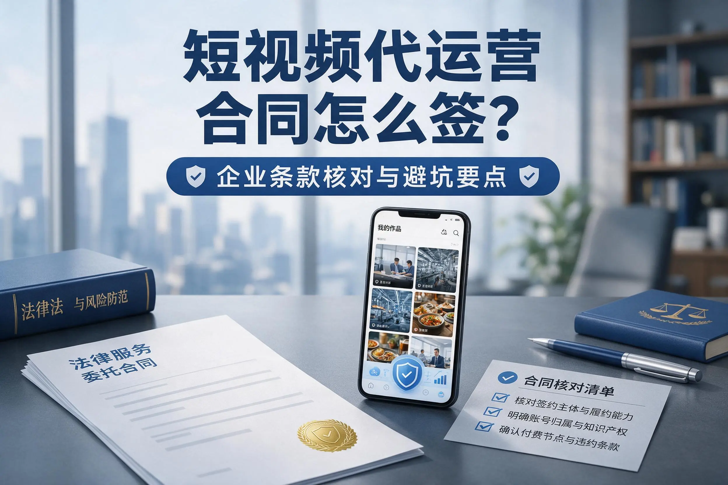 短视频代运营合同怎么签？贵阳企业条款核对与避坑要点