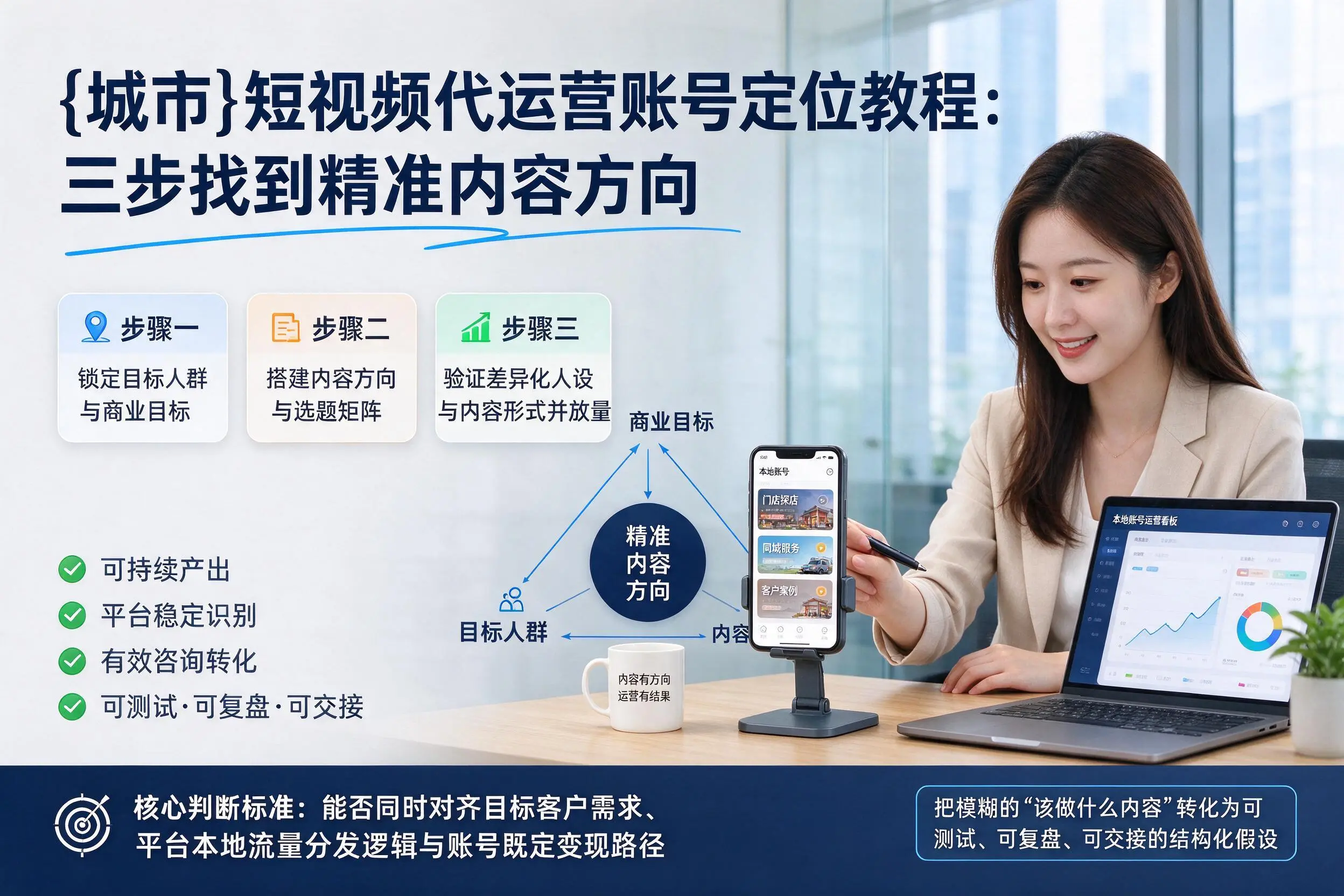 贵阳短视频代运营账号定位教程：三步找到精准内容方向