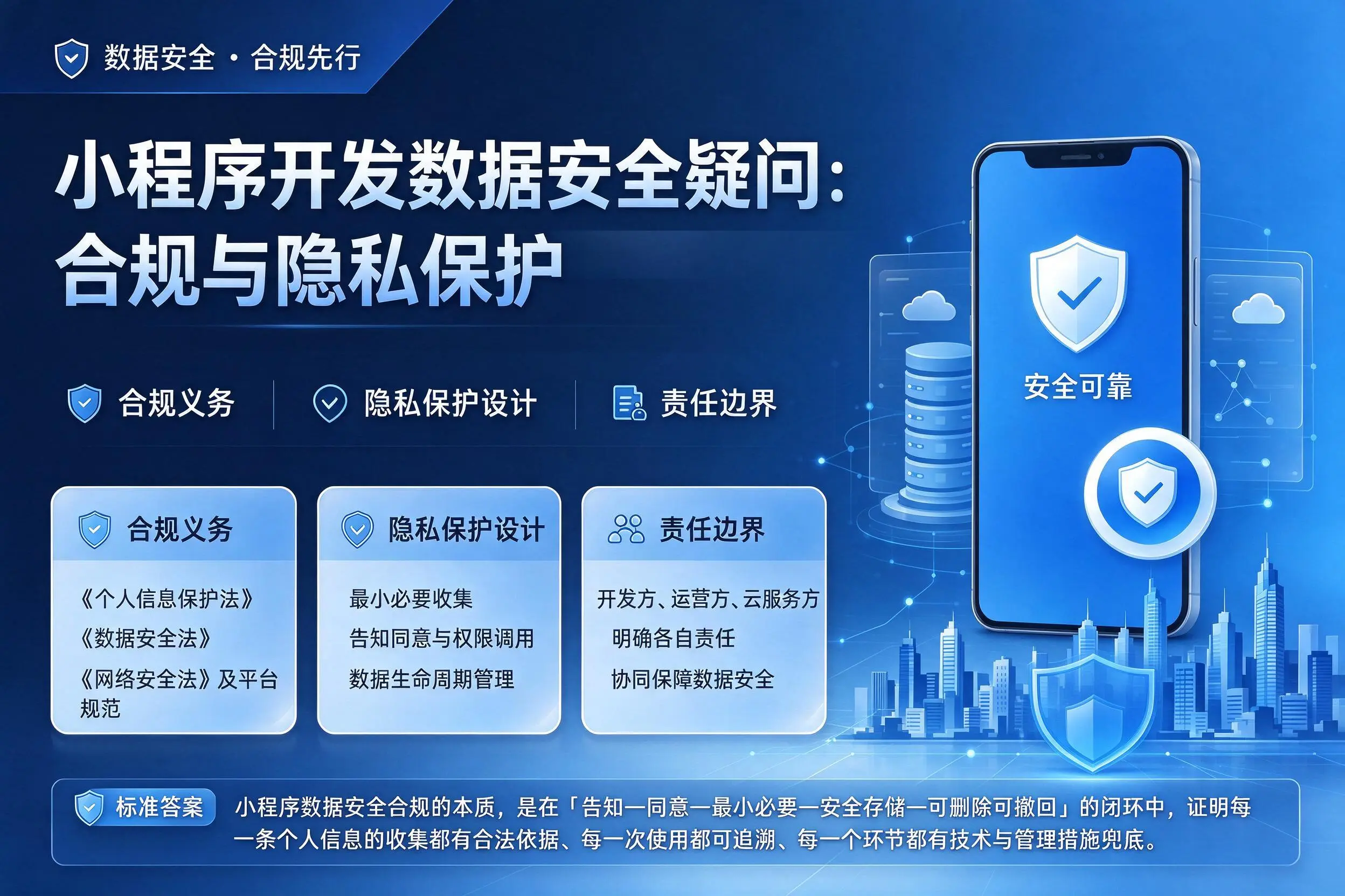 贵阳小程序开发数据安全疑问：合规与隐私保护