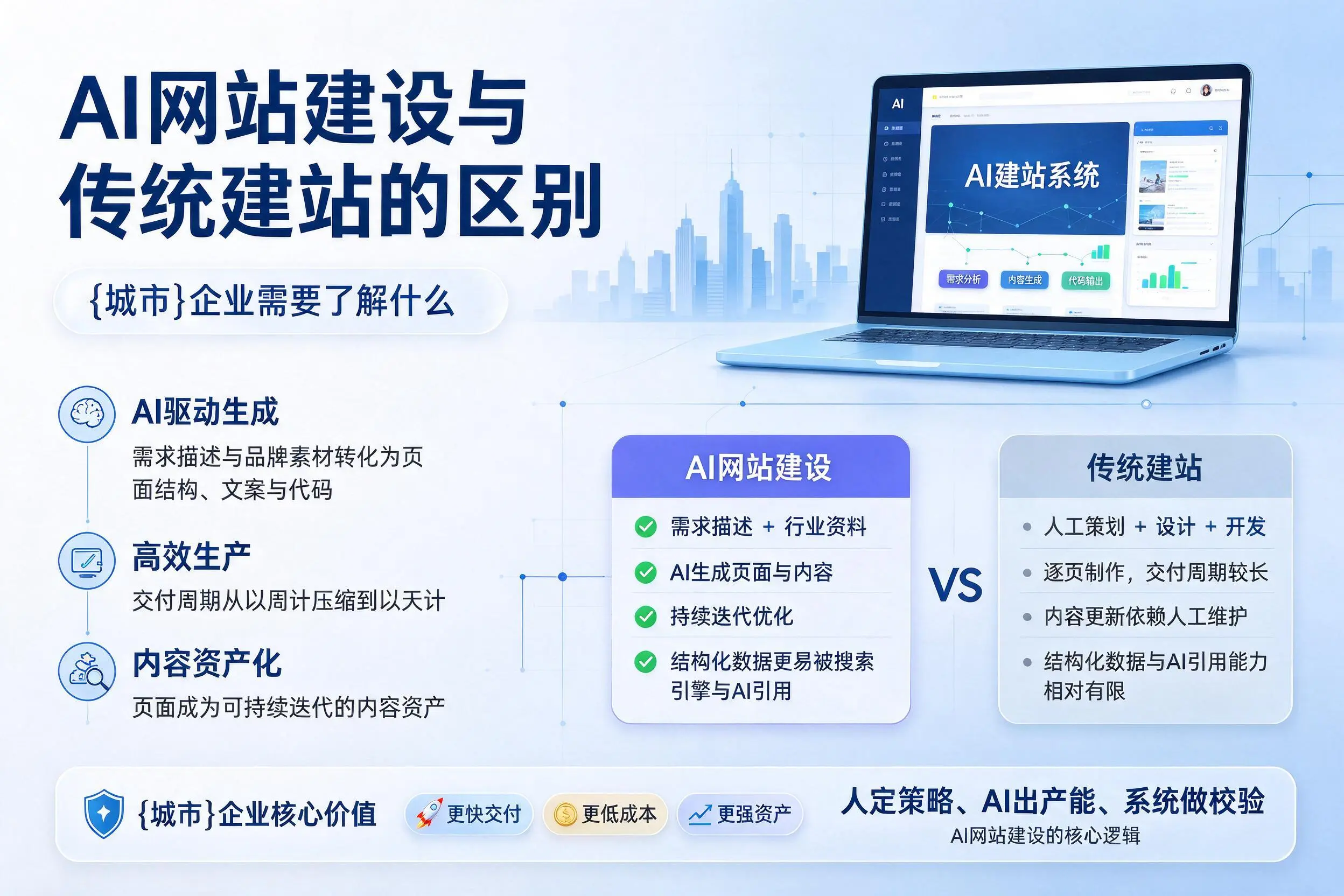 AI网站建设与传统建站的区别,贵阳企业需要了解什么