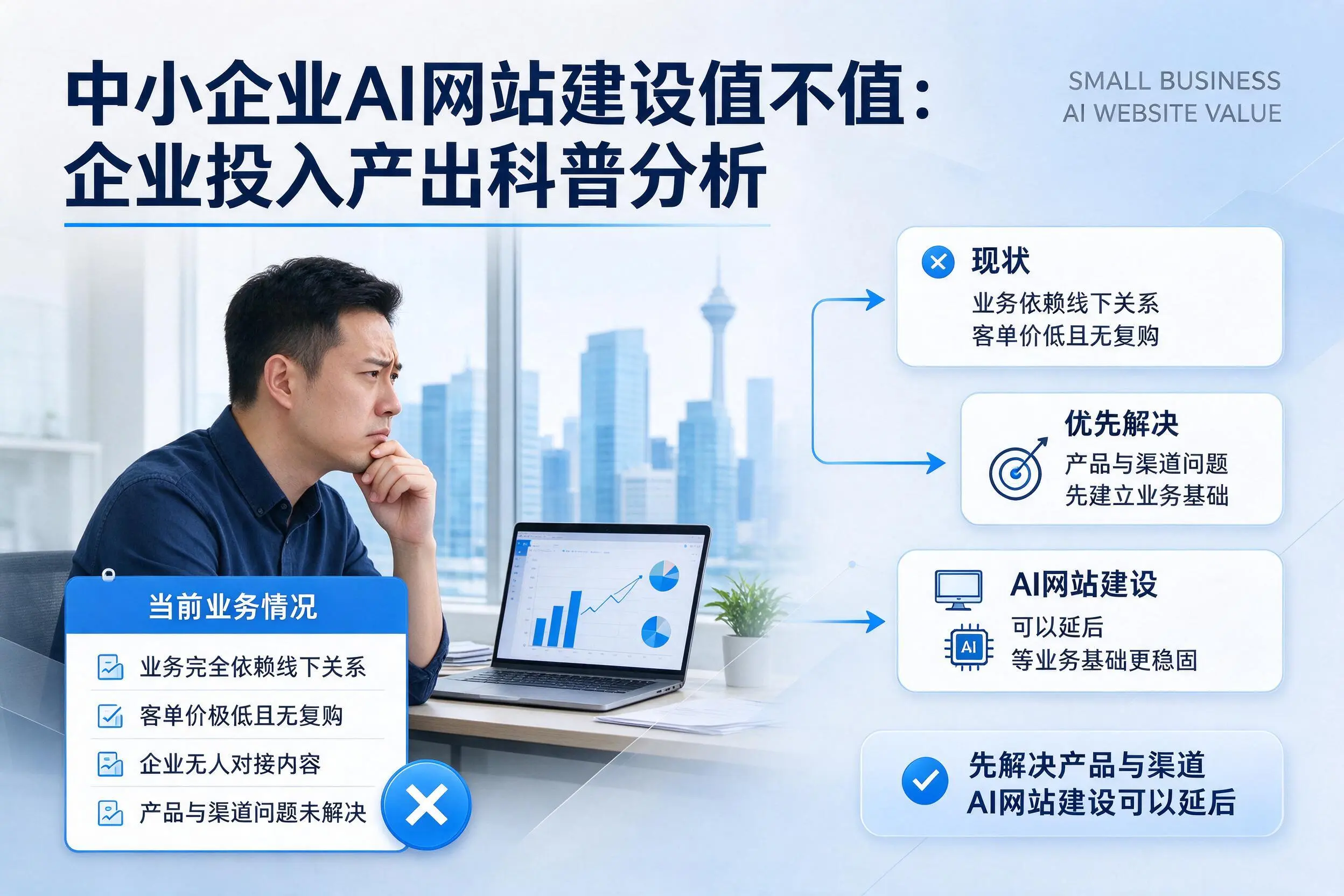 中小企业AI网站建设值不值：贵阳企业投入产出科普分析
