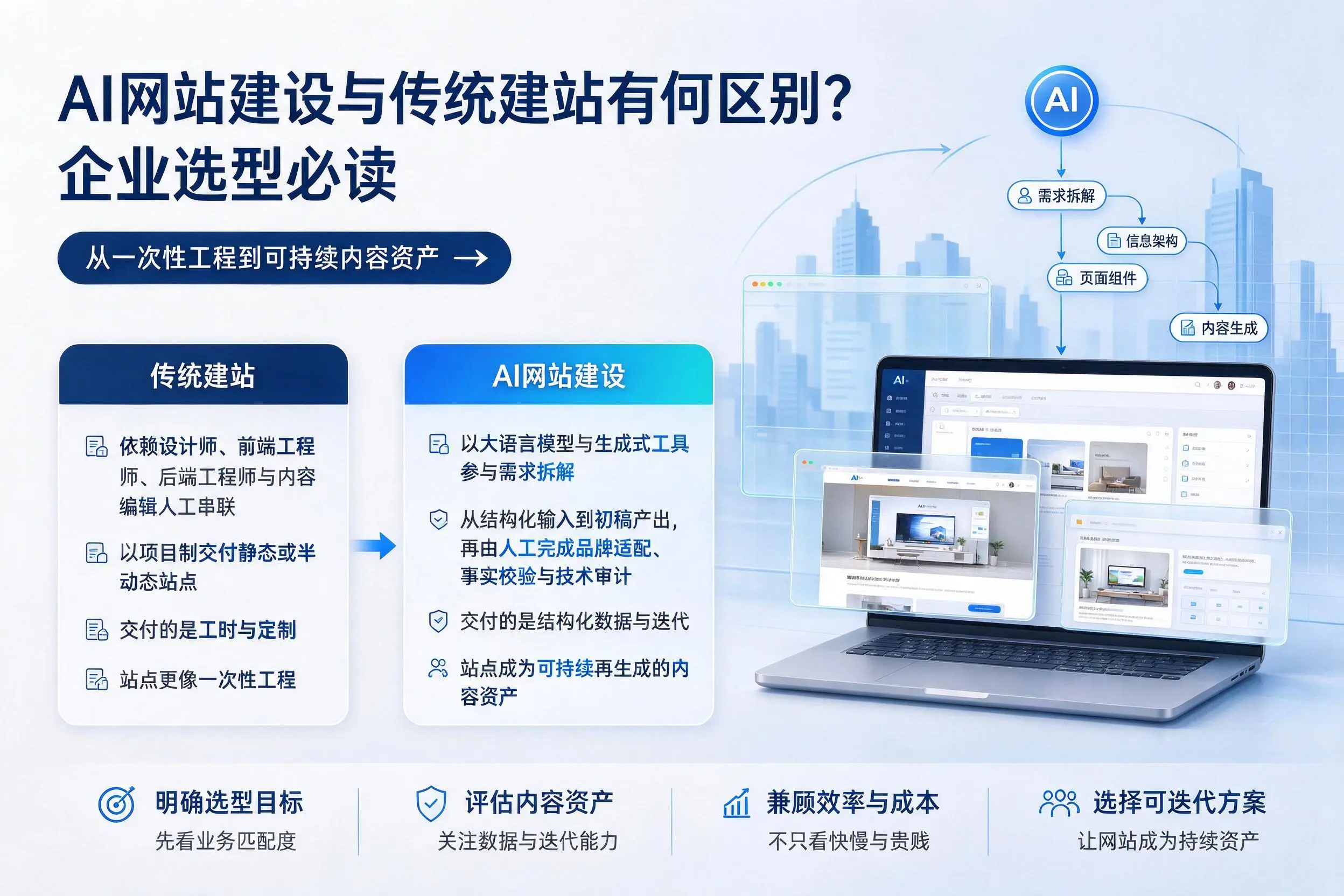 AI网站建设与传统建站有何区别？贵阳企业选型必读