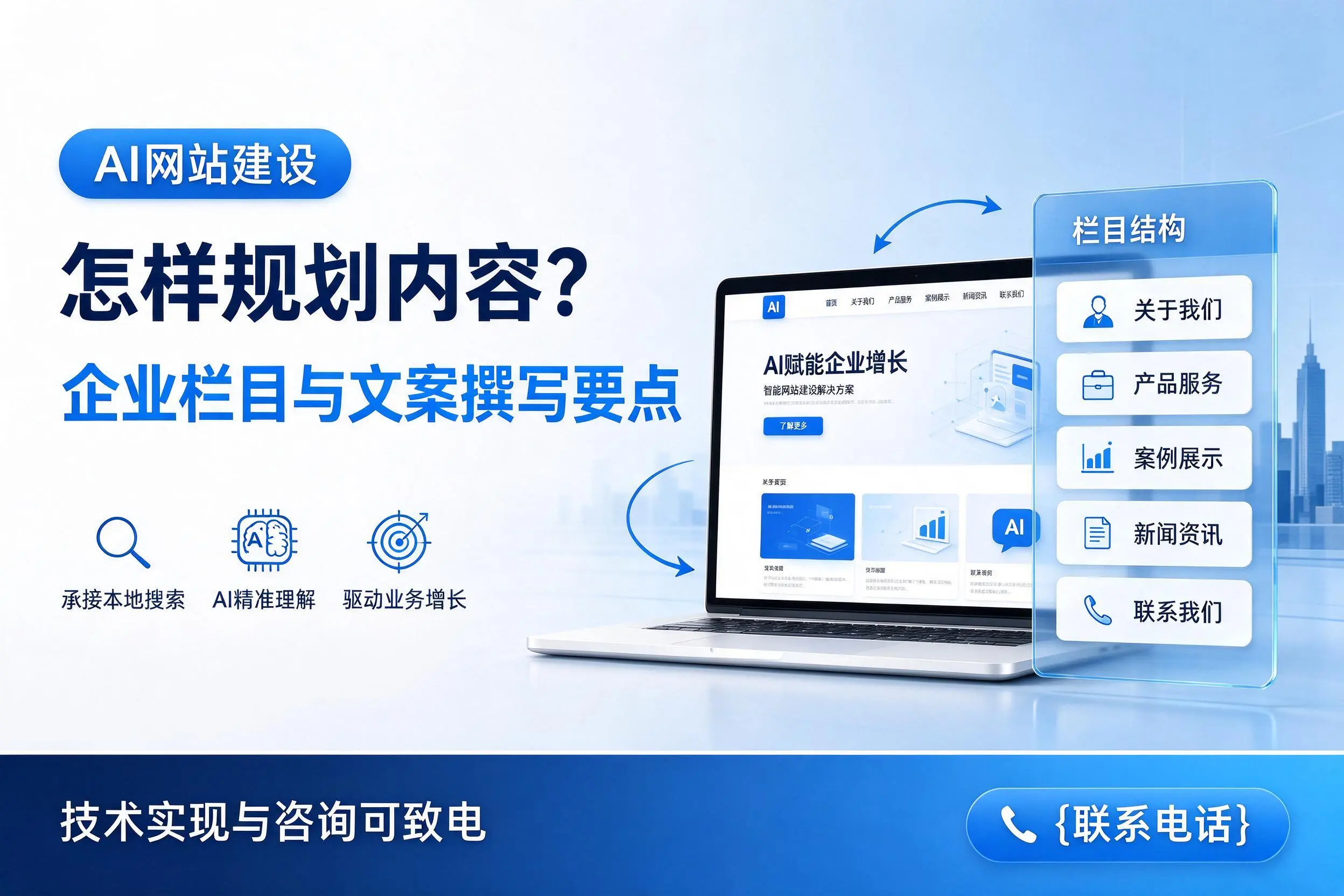 AI网站建设怎样规划内容?贵阳企业栏目与文案撰写要点