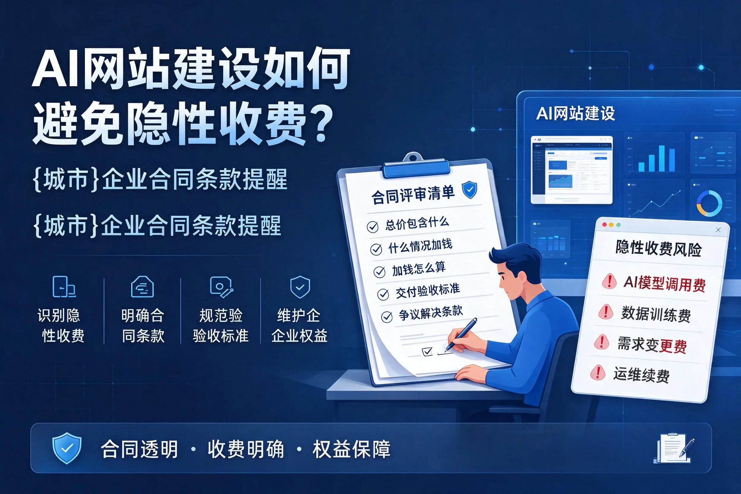 AI网站建设如何避免隐性收费？贵阳企业合同条款提醒