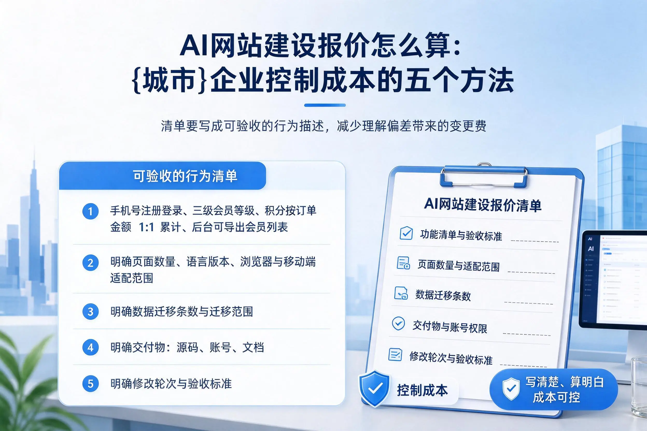 AI网站建设报价怎么算：贵阳企业控制成本的五个方法